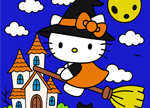 Kitty Halloween Coloring
